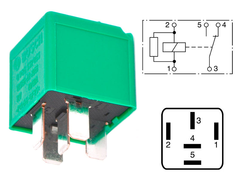 RELE 12V 40A/60A VASTUKSELLA