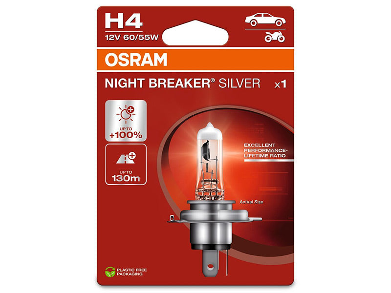OSRAM NIGHT BREAKER 12V H4 SILVER