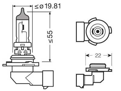 OSRAM ORIGINAL 12V HB4 9006