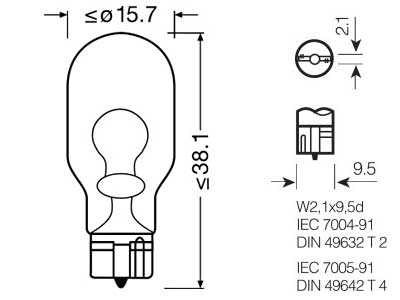 OSRAM ORIGINAL 12V WY16W