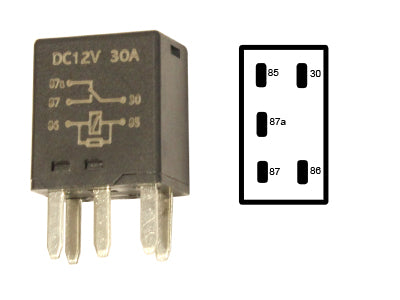 MIKRORELE 5-N. 12V 30A