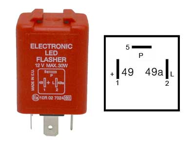 VILKKURELE LED 12V 3-NAP.
