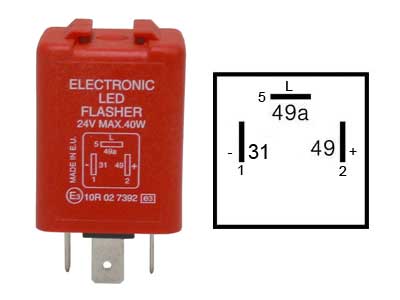 VILKKURELE LED 24V 3-NAP.