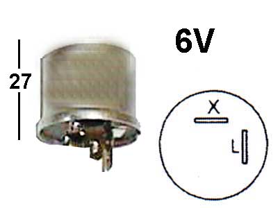 VILKKURELE 6V 2-NAP.