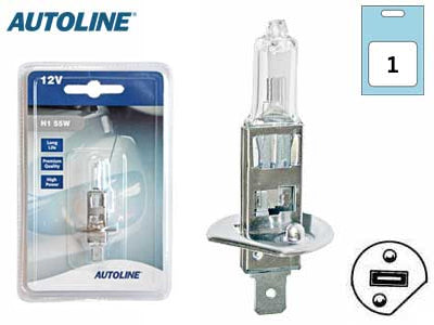POLTTIMO AUTOLINE 12V 55W H1 1KPL BLISTER