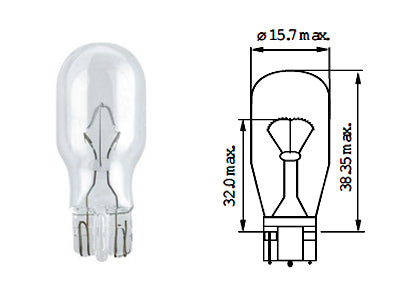 POLTTIMO 12V 10W T15 LASI