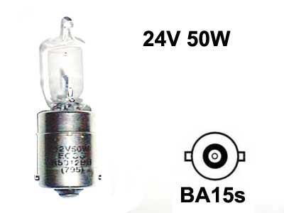 MINIHALOGEN 24V 50W BA15S