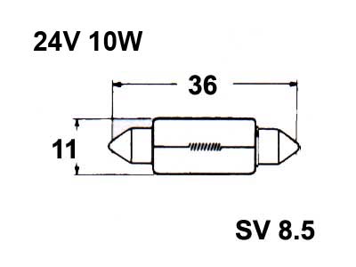 POLTTIMO 24V 10W 10X36MM