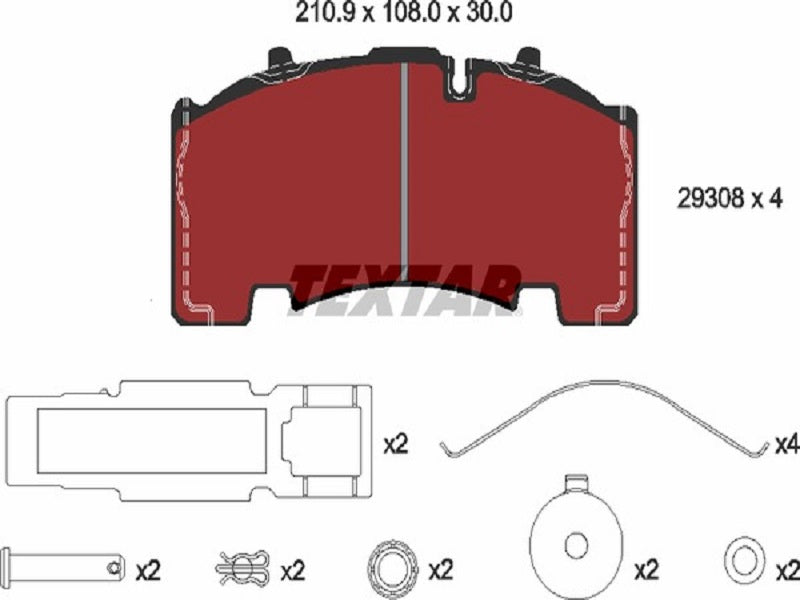 TEXTAR JARRUPALASARJA KNORR SK7 BPW SB4309