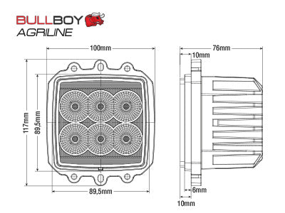 BULLBOY AGRILINE 60W VALTRA NELIÖ