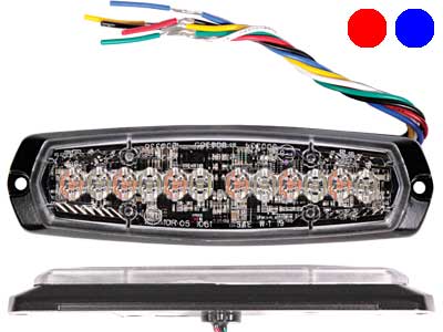AXIXTECH SM6-D 6+6LED DUAL RED/BLUE R65 (XR2/XB2) #