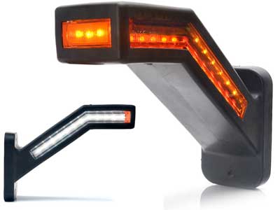 LED-ÄÄRIVALO VAS.KUMIV.12/24V 185MM JARRUVALOLLA JA DYN.VILK.