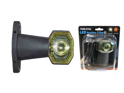 LED-ÄÄRIVALO KUMIVARSI 24V LYHYT VARSI KELT. #