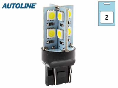 LED-POLTTIMOPARI 12V W21/5W T20 4,34W CANBUS VALKOINEN #