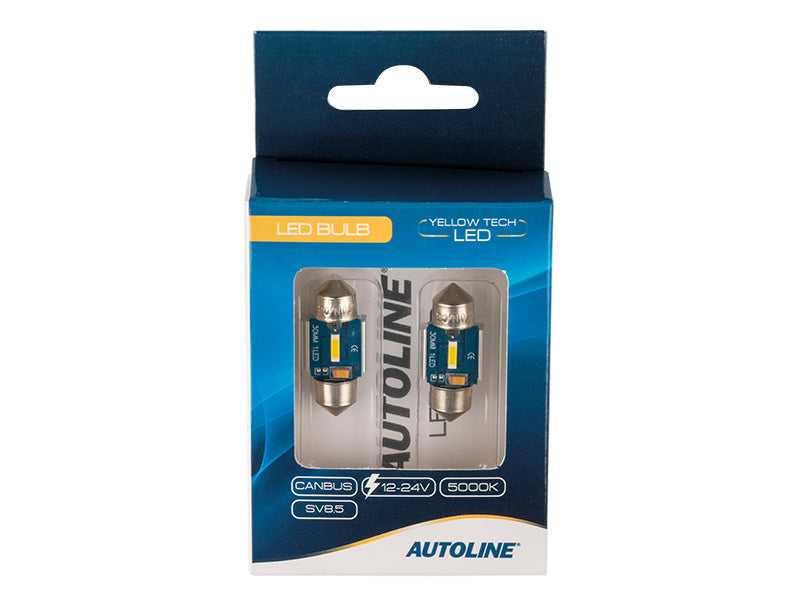 LED-POLTTIMOPARI SV8,5 30MM 5000K CAN AUTOLINE YELLOW TECH