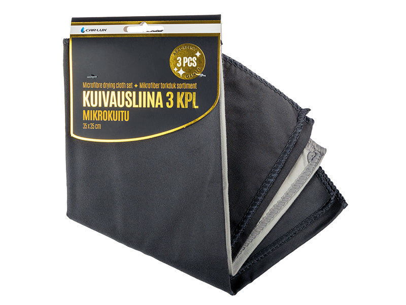 CAR LUX KUIVAUSLIINA 3KPL MIKROKUITU 35X35CM