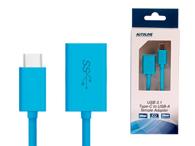 USB-ADAPTERI USB-C - USB-A NAARAS (3.1 GEN1) 200MM KAAPELI