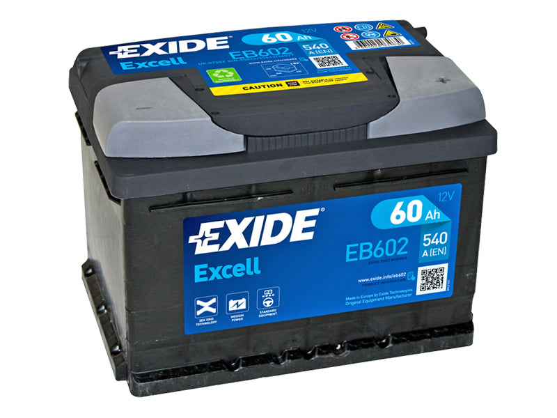 EB602 EXIDE EXCELL 60AH 242X175X175 -/+ 540A