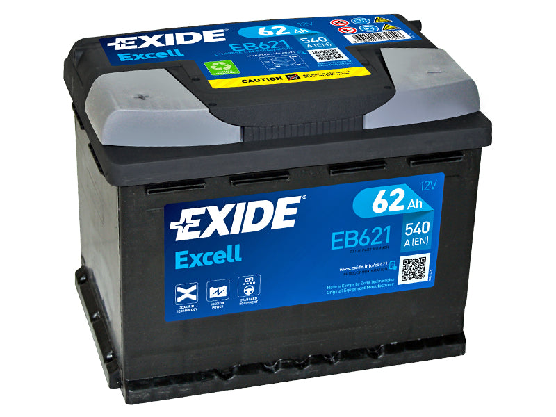 EB621 EXIDE EXCELL 62AH 242X175X190 +/- 540A