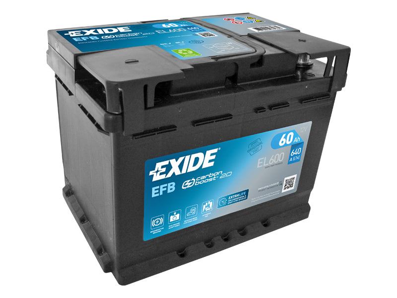 EL600 EXIDE EFB 60AH 242X175X190 -/+ 640A