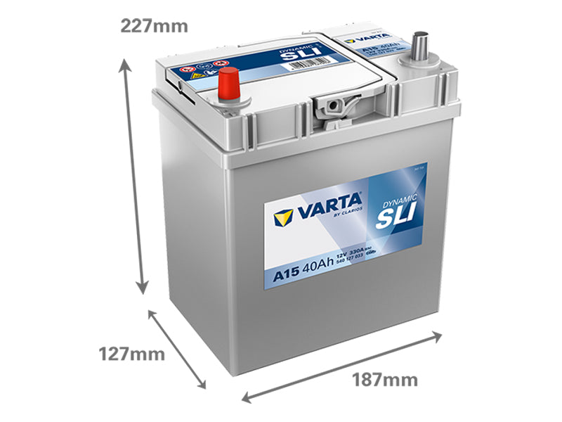 VARTA DYNAMIC SLI 40AH 330A 187X127X207MM +/-