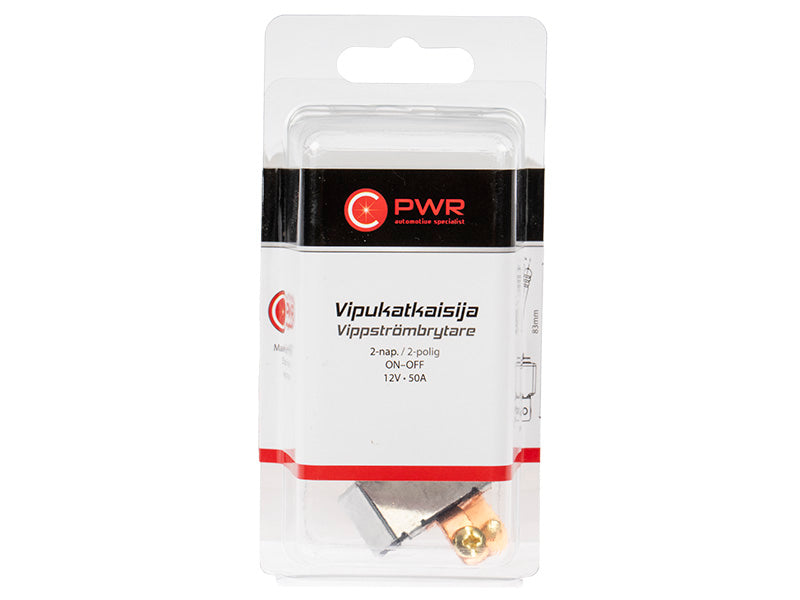 C-PWR VIPUKATKAISIJA ON-OFF 12V 50A 12MM AS.REIKÄ M4 RUUVILIITIN