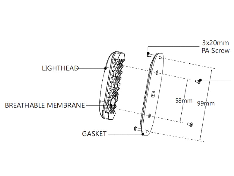 LED-TASOVILKKU KELTAINEN 12/24V 110X30X22MM