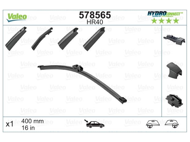VALEO HR40 HYDROCONNECT REAR 40CM