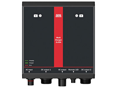 DEFA MULTICHARGER 12V/2X35A PLUGIN (704700)