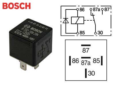 RELE 24V 10/20A 87A+DIODI ILMAN PIDINTÄ