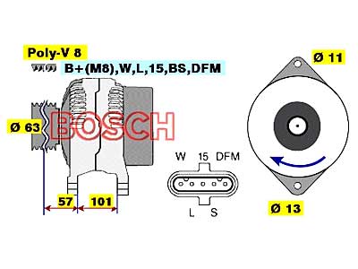 LATURI BOSCH 24V/80A