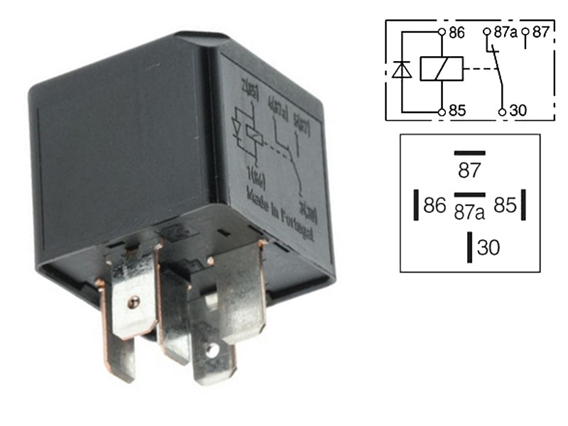 24V 10/20A, diodilla, 87a, 5 x 6.3mm