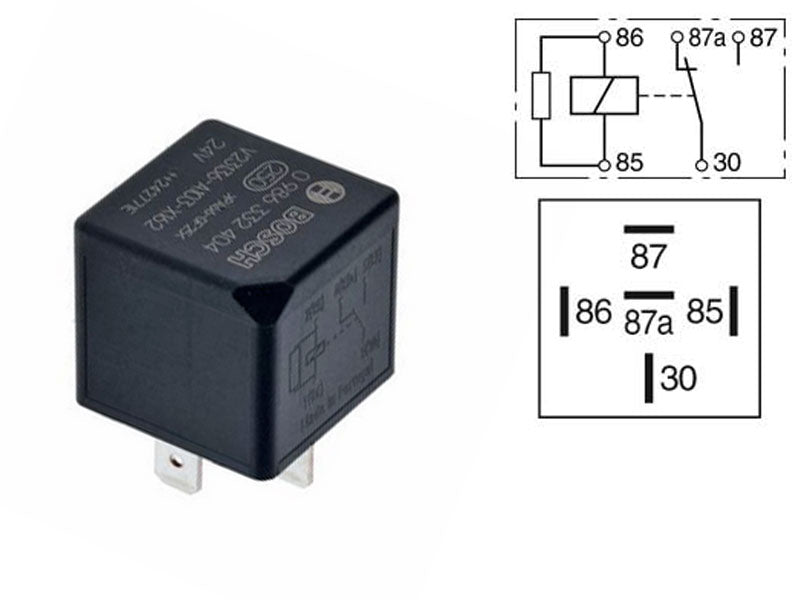 RELE 24V 10/20A 5-N. 87A, VASTUS, ILMAN PIDINTÄ