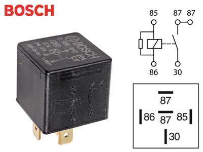 RELE BOSCH 24V 30A 2X87 VASTUKSELLA
