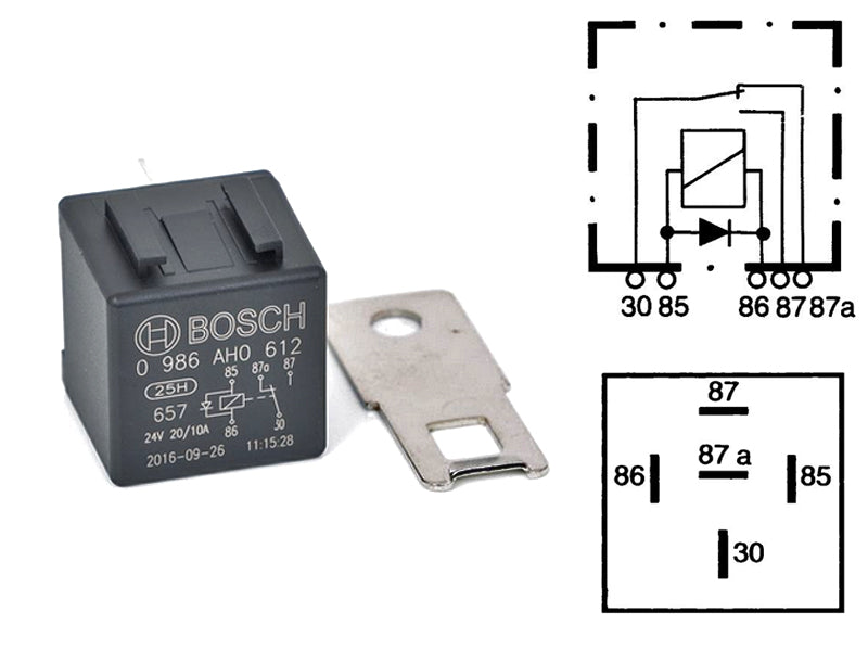 RELE 24V 10/20A 5-N, 87A DIODI