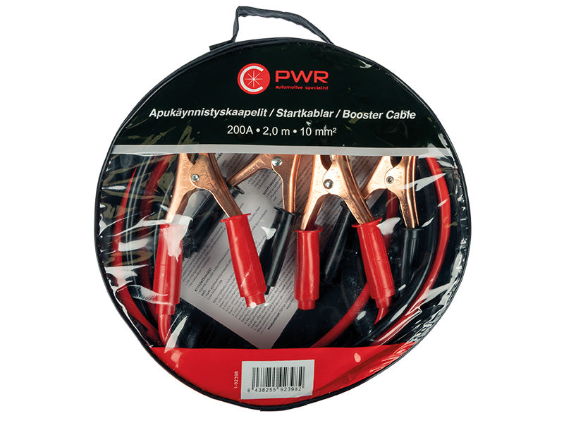 C-PWR 200A APUKÄYNNISTYSKAAPELIT 2M 10MM2