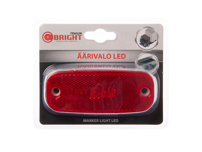 C-BRIGHT LED ÄÄRIVALO PUN. 111X45MM 12-24V