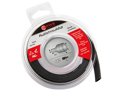 C-PWR KUTISTESUKKA 6,4-3,2MM MUSTA 2M