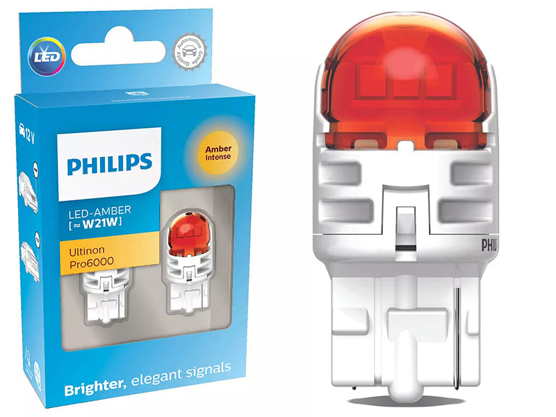 POLTTIMOPARI PHILIPS LED W21W 12V AMBER  PRO6000
