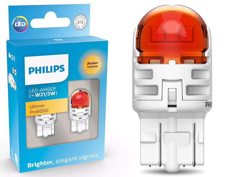 POLTTIMOPARI PHILIPS LED W21/5W 12V AMBER PRO6000