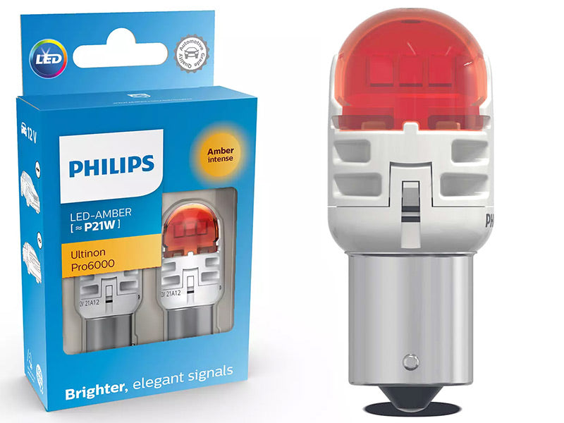 POLTTIMOPARI PHILIPS LED P21W 12V AMBER PRO6000