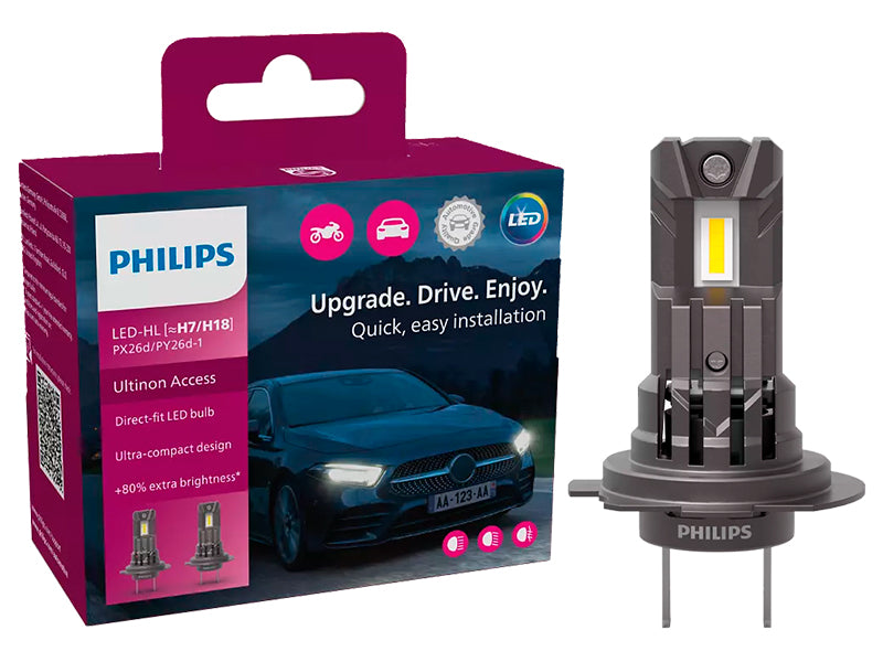 POLTTIMOPARI PHILIPS LED H7/H18 12V ULTINON ACCESS