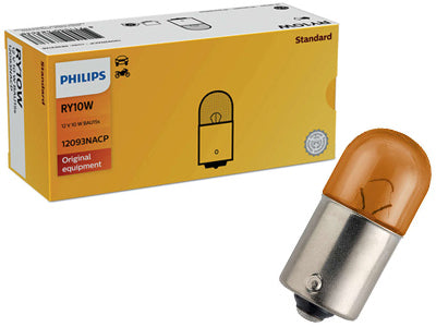 POLTTIMO PHILIPS 12V 10W RY10W BAU15S AMBER