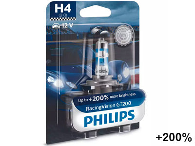 POLTTIMO PHILIPS H4 12V RACINGVISION GT200 BLISTER