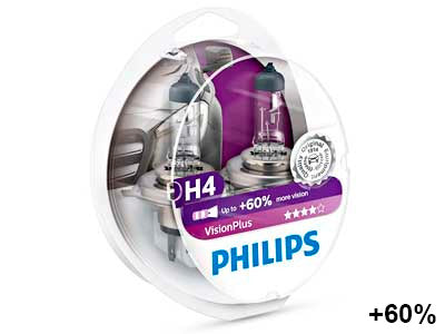 POLTTIMOPARI PHILIPS H4 12V VISIONPLUS