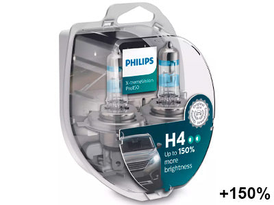 POLTTIMOPARI PHILIPS H4 12V X-TREMEVISION PRO150