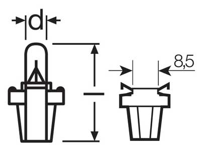 OSRAM ORIGINAL 12V BX8,5D 1,2W