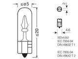 OSRAM ORIGINAL 12V W2,3W
