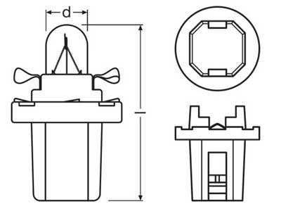 OSRAM ORIGINAL 24V 1,2W B8,5D