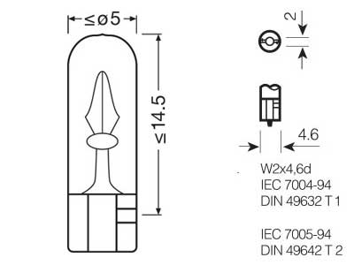 OSRAM ORIGINAL 24V 1,2W W2X4,6D